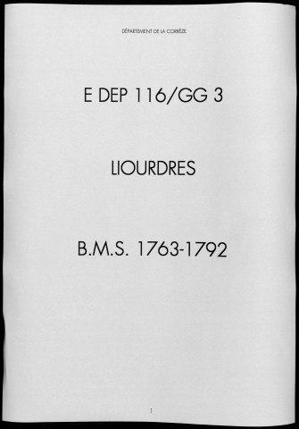 Baptêmes, mariages, sépultures (1763-1792)