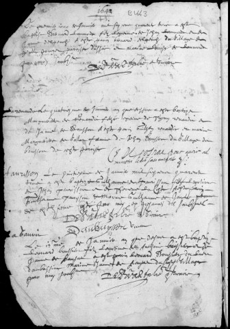 Baptêmes, mariages, sépultures (1642-1670)