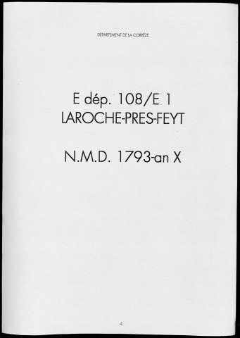 Naissances, mariages, décès (1793-1802)