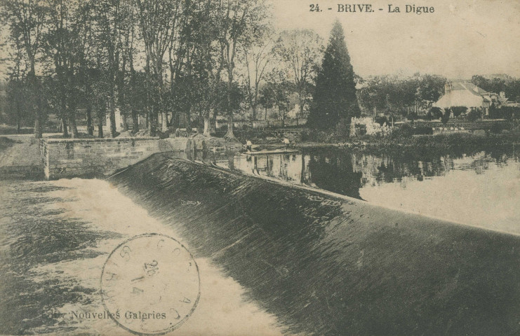 Brive-la-Gaillarde : "24. - Brive. - La digue".