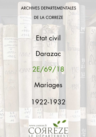 Mariages (1922-1932).