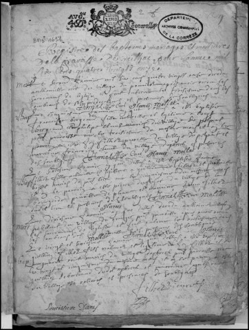 Baptêmes, mariages, sépultures (1691-1727)