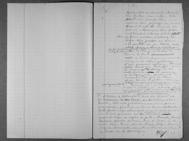 Conférences et études. Contribution à la très vieille histoire locale, Le vieux passé de Bort, Origines et évolution de l'homme : notes, textes manuscrits, croquis.