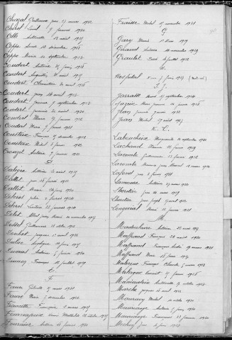 Tables décennales des décès (1923-1932)