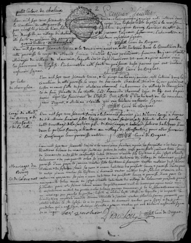 Baptêmes, mariages, sépultures (1772-1792)