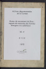 Classe 1878 : matricule des hommes étrangers à la subdivision.