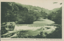 Bort-les-Orgues : "Edition du Syndicat d'initiative de Bort-les-Orgues (Corrèze) - Barrage sur la Rhue, usine de la Cascade".