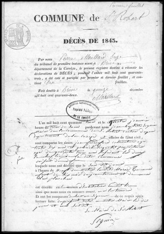 Décès (1843-1882)