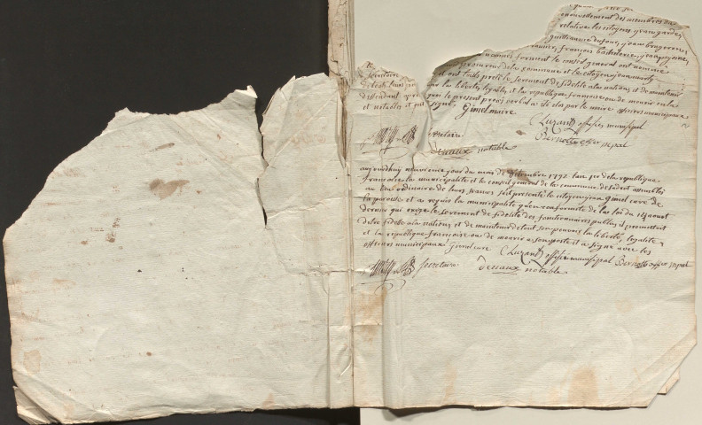 Délibérations du conseil municipal. 25 mars 1790-17 avril 1797