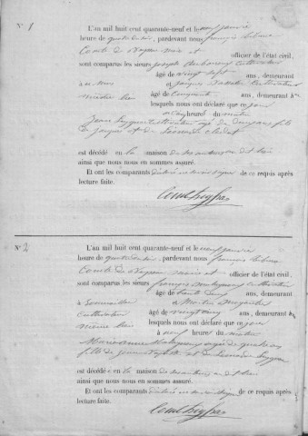 Décès (1849-1868)