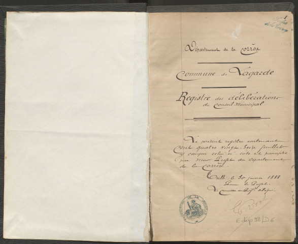 Délibérations du conseil municipal. 12 février 1888-03 février 1907