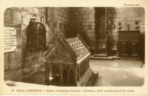 "21 Région limousine - Eglise d'Aubazine (Corrèze) - Tombeau, XIIIe et Boiseries XVIIe siècles".