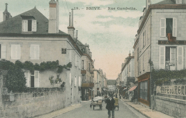 Brive-la-Gaillarde : "19. - Brive. - Rue Gambetta.".