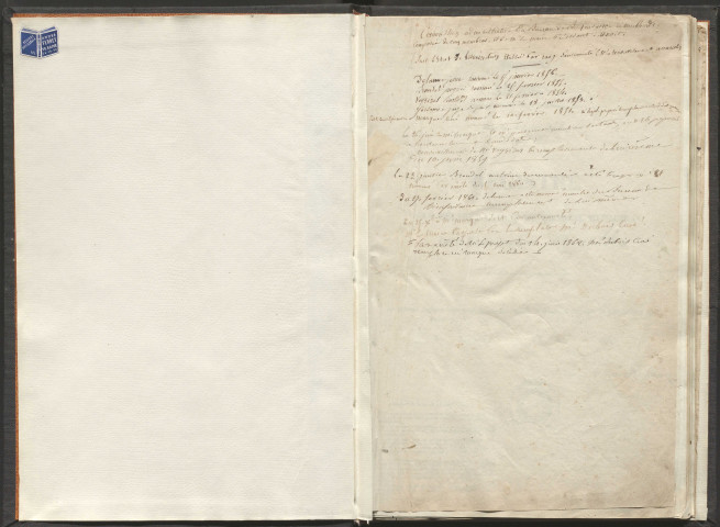 Délibérations du conseil municipal. 12 mai 1839-22 février 1874