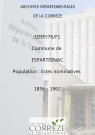Population : listes nominatives (1856-1962), mouvements de population (1888-1895), feuille récapitulative de la population de la commune (1954).