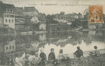 Argentat : "Corrèze - 30. - Argentat - La Dordogne et le faubourg".