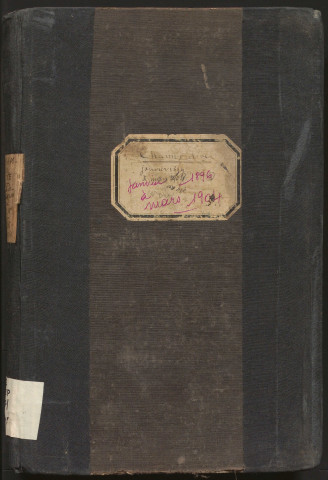 Délibérations du conseil municipal. 12 janvier 1896-27 mars 1904