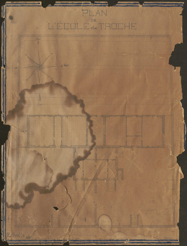 Plan de l'école de Troche. Sans date