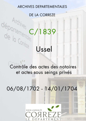 6 août 1702-14 janvier 1704