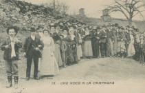 Folklore : "18. - Une noce à la campagne". La noce a été identifiée au lieu-dit La Besse (commune de Mauriac-Cantal), le violonneux est Jean Dauvisis de Neuvic.