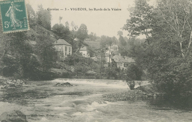 Vigeois : "Corrèze - 3 - Vigeois, les bords de la Vézère".