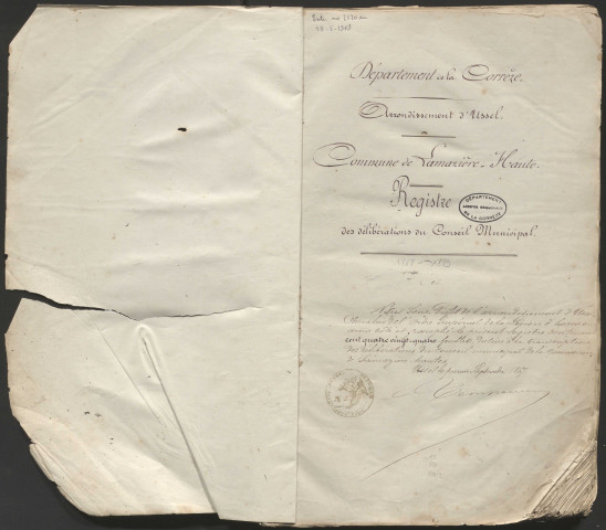 Délibérations du conseil municipal. 16 février 1868-07 juillet 1889