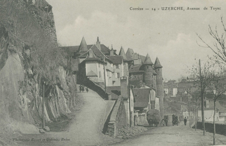 Uzerche : "Corrèze - 14 - Uzerche, avenue de Tayac".