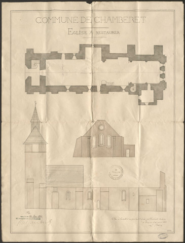 Eglise. Presbytère. Chapelle patronale.