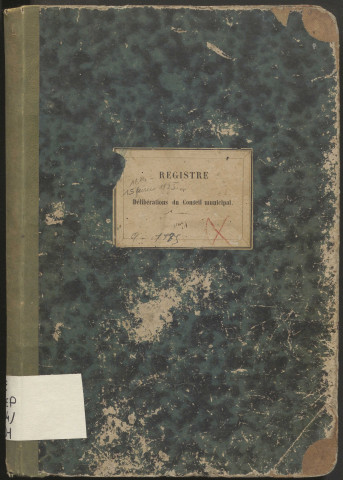 Délibérations du conseil municipal. 24 mai 1874-15 février 1885