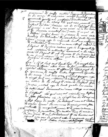 Naissances, mariages, décès (1833-1842)