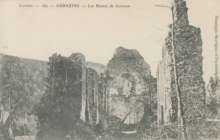 Aubazine : "Corrèze - 189 - Aubazine - Les ruines de Coiroux".