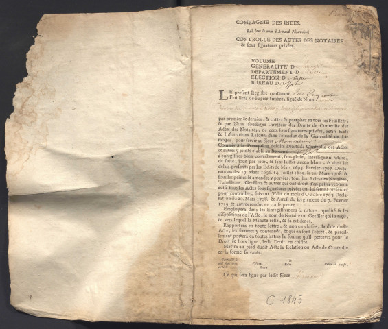 1er mars 1721-5 avril 1723