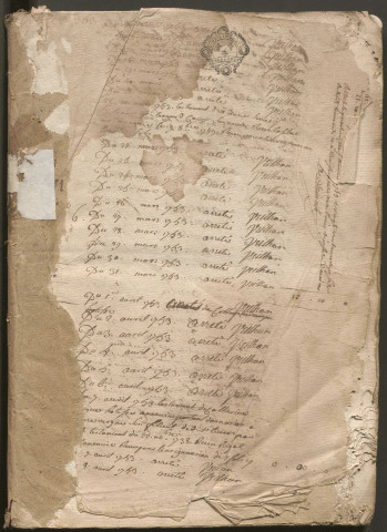 1er mars 1753-17 mai 1756