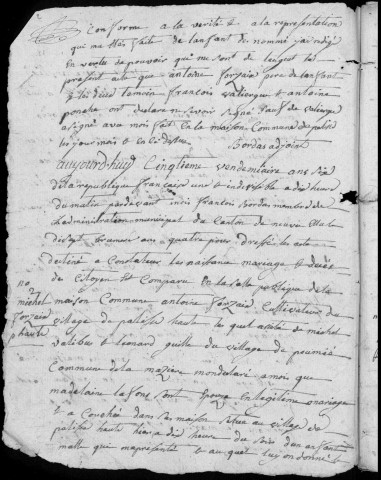 Naissances, mariages, décès (1798-1802)