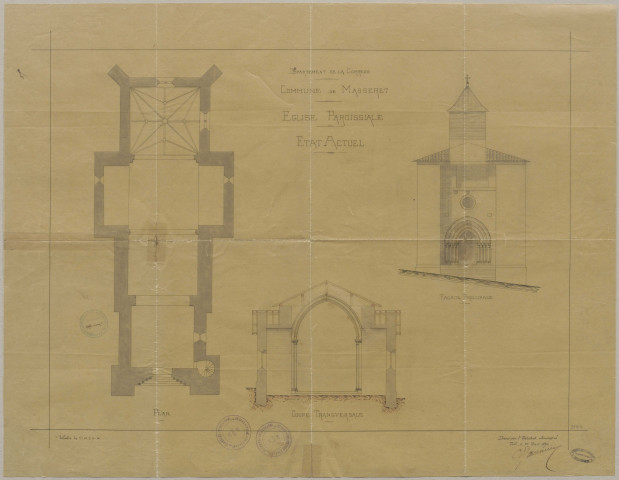 Eglise. Presbytère. Cimetière ; concessions. Champ de foire. Halle aux grains. Monument aux morts. Bureau de poste. Eclairage public.