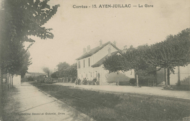 Ayen : "Corrèze - 15. Ayen-Juillac. - La gare".