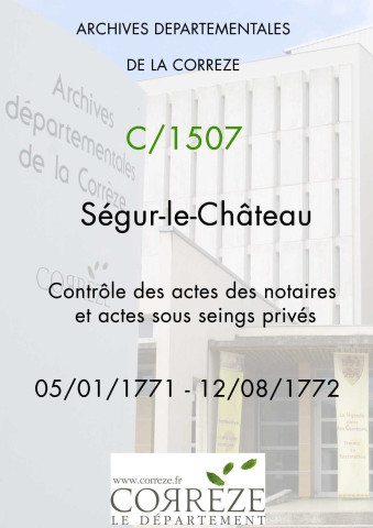 5 janvier 1771-12 août 1772