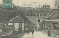 Uzerche : "Corrèze - 4 - Uzerche - L'entrée du pont neuf et les tunnels".