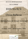 Délibérations du conseil municipal. 16 mars 1873-20 novembre 1892