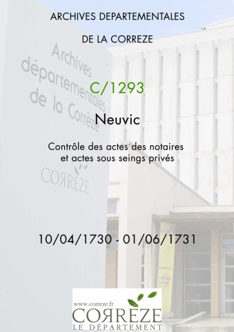 10 avril 1730-1er juin 1731