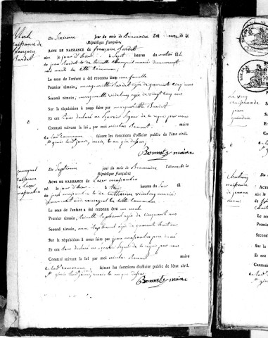 Naissances (1803-1848)