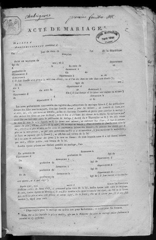 Mariages (1801-1842)