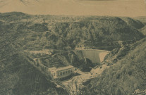 Liginiac : "Gorges de la Dordogne (Corrèze-Cantal) - 746. barrage de Marèges - Vue d'ensemble prise du Cantal".