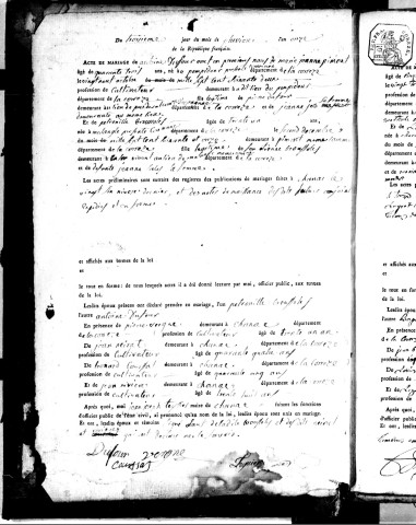 Mariages (1803-1848)