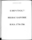 Baptêmes, mariages, sépultures (1778-1786)