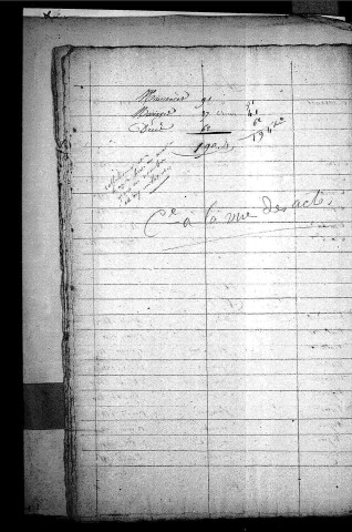 Tables décennales des décès (1843-1852)