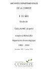 Répertoire chronologique : 4 octobre 1902-7 janvier 1933