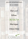 Mariages (1903-1932).