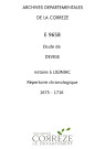 Répertoire chronologique : mars 1675-mars 1716