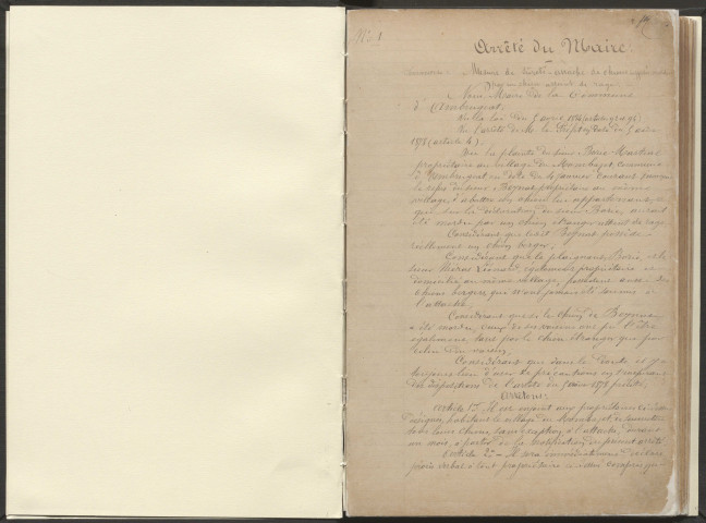 Délibérations du conseil municipal. 14 février 1886-09 janvier 1910